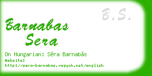 barnabas sera business card